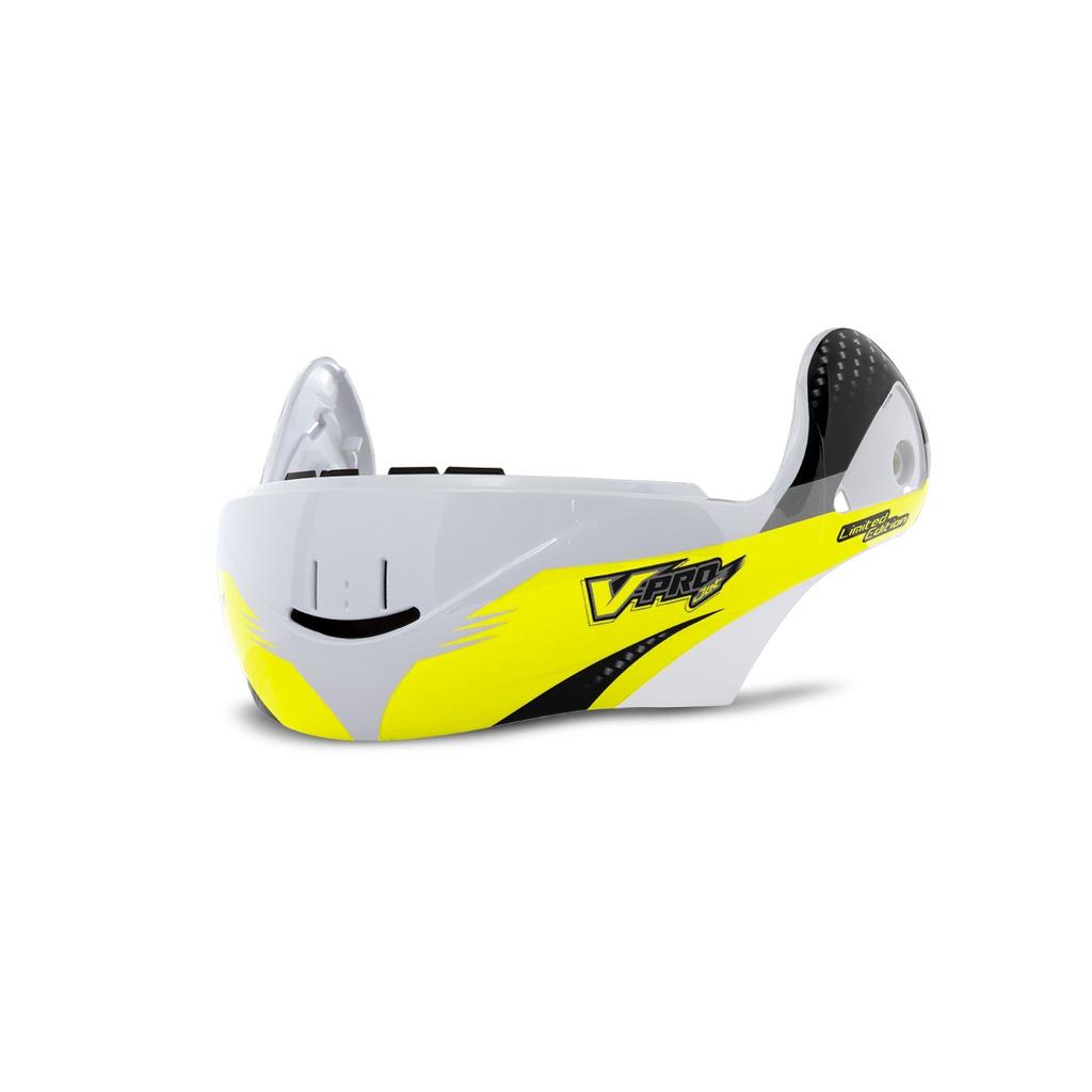 Queixeira Completa Do Capacete V-pro Jet 2 Carbon Branco PRO Tork Peças Acessórios De Reposição