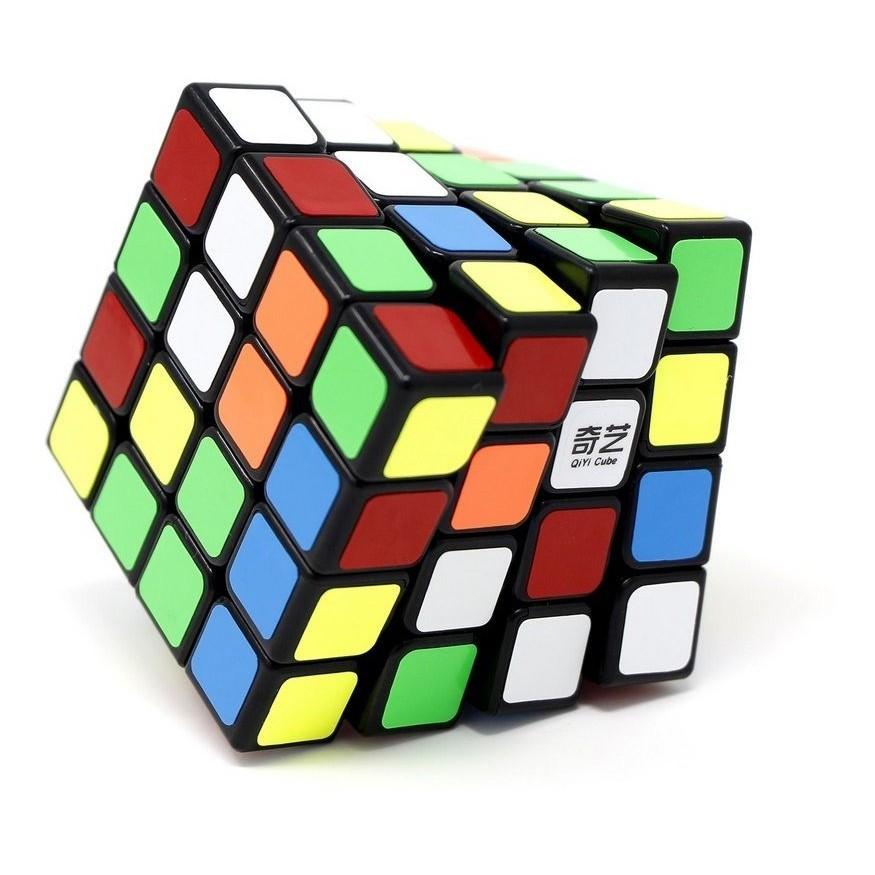 Cubo Mágico 4x4 Qiyi Qiyuan Preto Adesivado Profissional