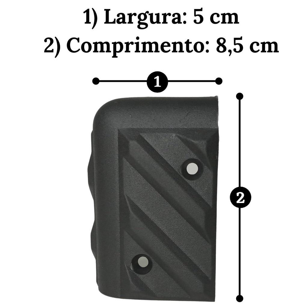 Kit 8 Cantoneiras Arredondadas 2 Alças E 4 Pezinhos Para Caixas Acusticas Profissionais