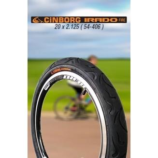 Pneu Aro 20x2.125 Balão Bmx Cross Cinborg Irado Fire Desenho Chama Largo Resistente