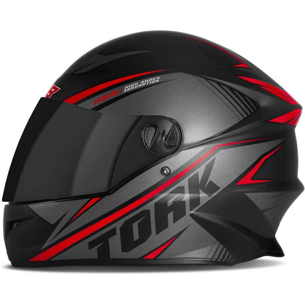 Capacete Moto Fechado Masculino E Feminino PRO Tork R8 Viseira Fumê