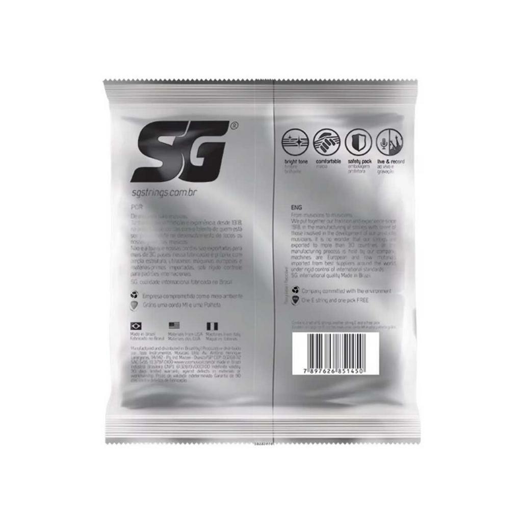 Encordoamento Para Guitarra Sg Strings 009 Níquel