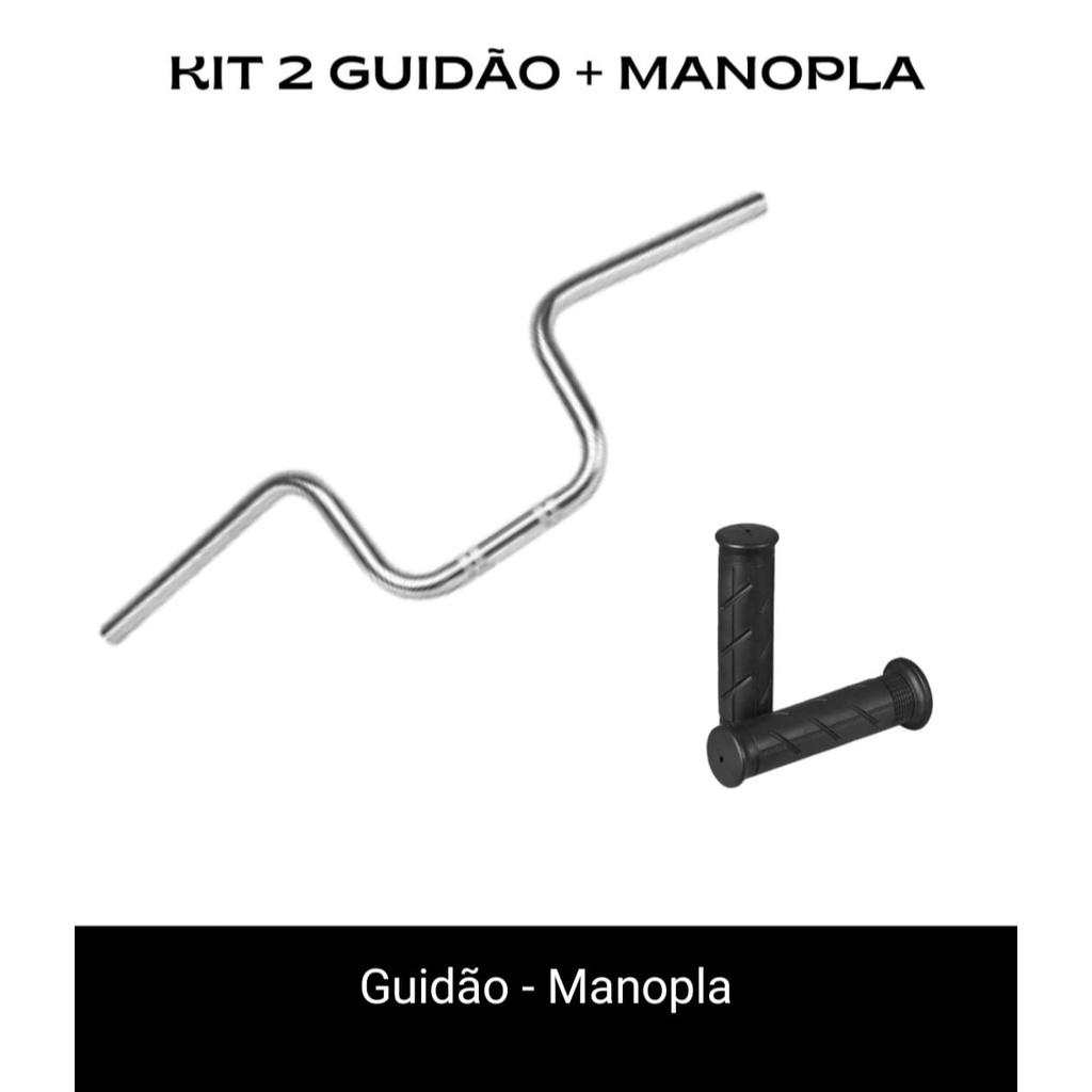 Guidão Modelo Original Titan 150 Cromado+ Par De Manopla