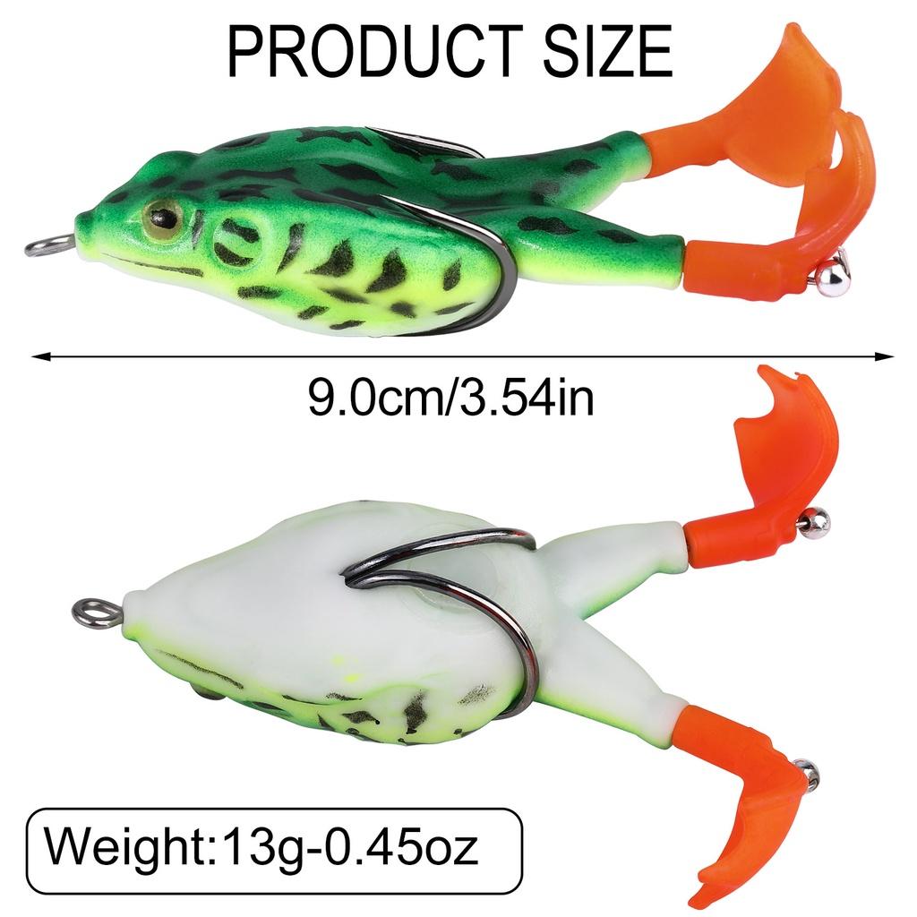 Sougayilang Iscas De Pesca Sapo Hélice Duplos Isca De Silicone Com 2 Ganchos Artificial Macio Fish Catcher 9 Cm 13.6g