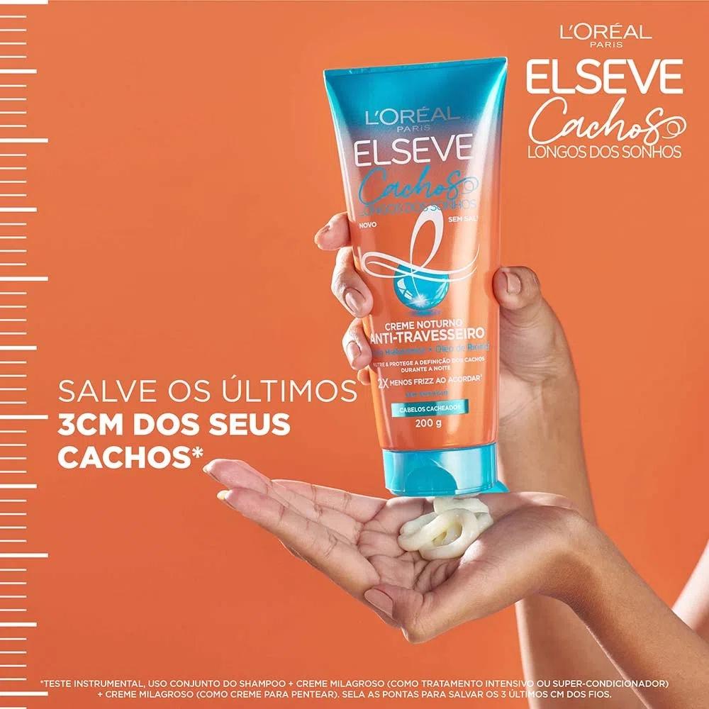Creme Noturno Anti-travesseiro Cachos Longo Dos Sonhos Elseve 200g