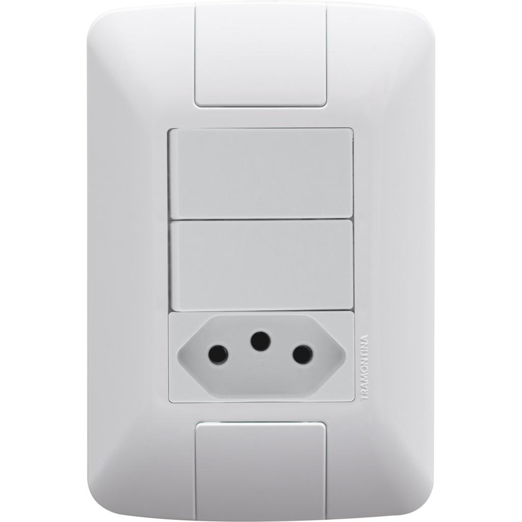 Tomada Interruptor Tramontina Aria 10a 20a Simples 4x2 Tomadas 10a 20a Linha Aria Monte Seu Kit Tramontina Interruptor