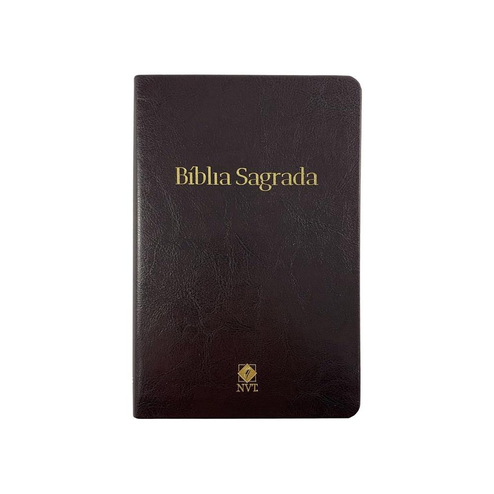Bíblia Sagrada Slim Nvt Letra Normal Capa Marrom