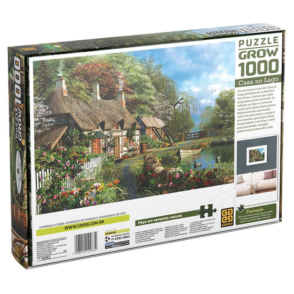 Puzzle 1000 Peças Casa No Lago