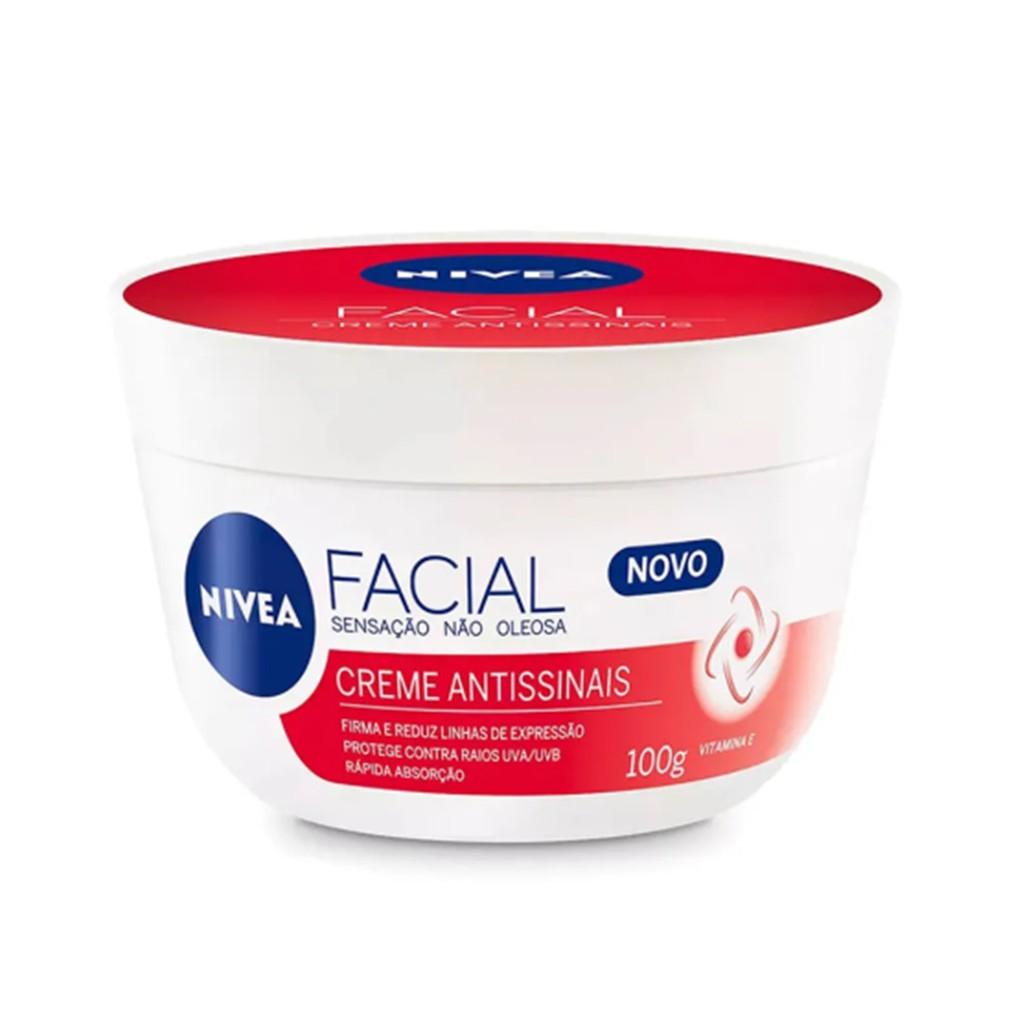 Kit Creme Facial Sensação Não Oleosa Nutritivo + Antissinais + Noturno 100g Nivea - 3 Itens