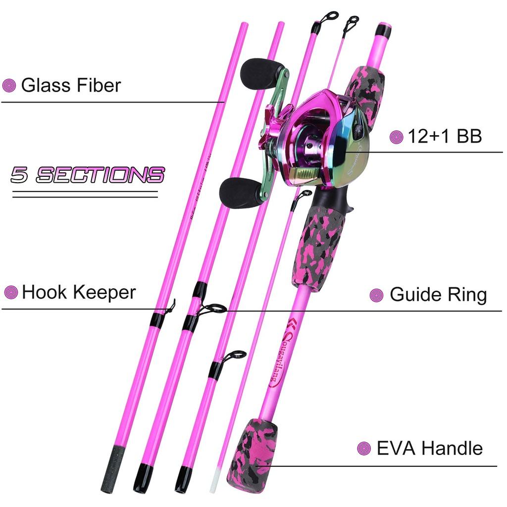 Vara De Pesca Com Carretilha Sougayilang 1.8M 12+1bb 7.2 1 MAX Drag 10kg