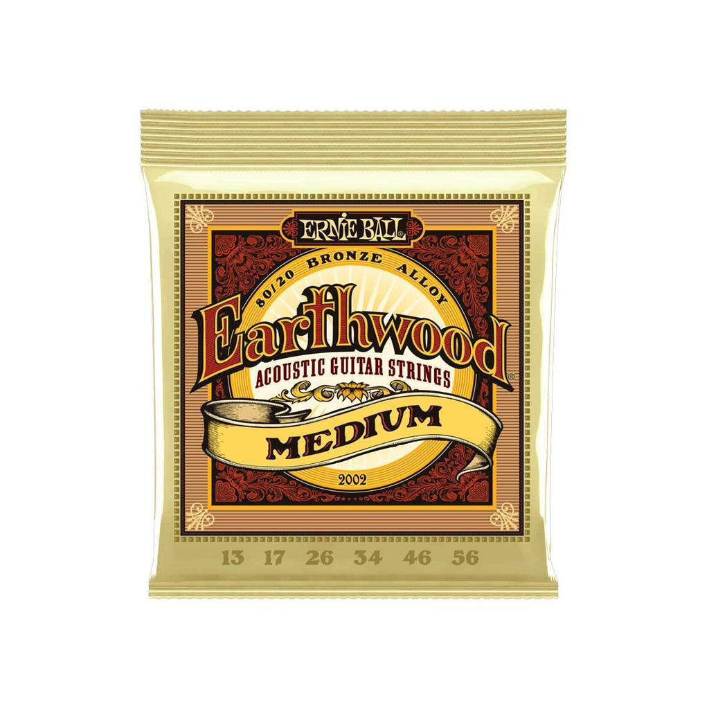 Encordoamento Para Violão Ernie Ball 013 Earthwood Medium Bronze