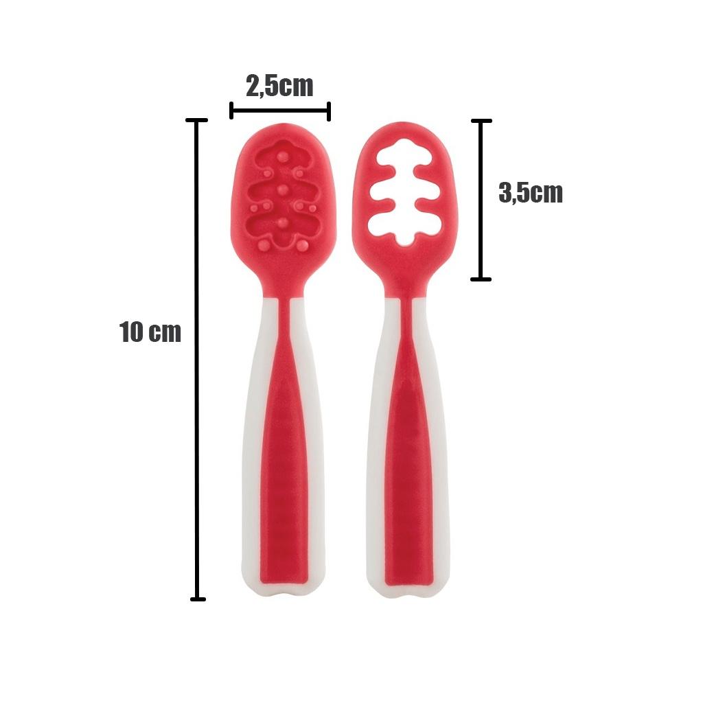Kit 2 Colheres De Treinamento Autoalimentação Rosa 13142 - Buba