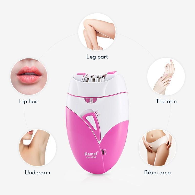 Depiladora Kemei Feminina Máquina De Depilação Recarregável Barbeador Elétrico Para O Carregador USB Do Braço Inferior Biquíni