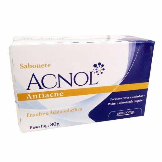 Sabonete De Enxofre + Ácido Salicilico Anti-acne Acnol 80g