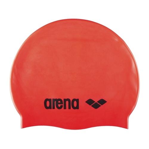 Touca Para Natação Classic Silicone Arena Vermelho Fluor