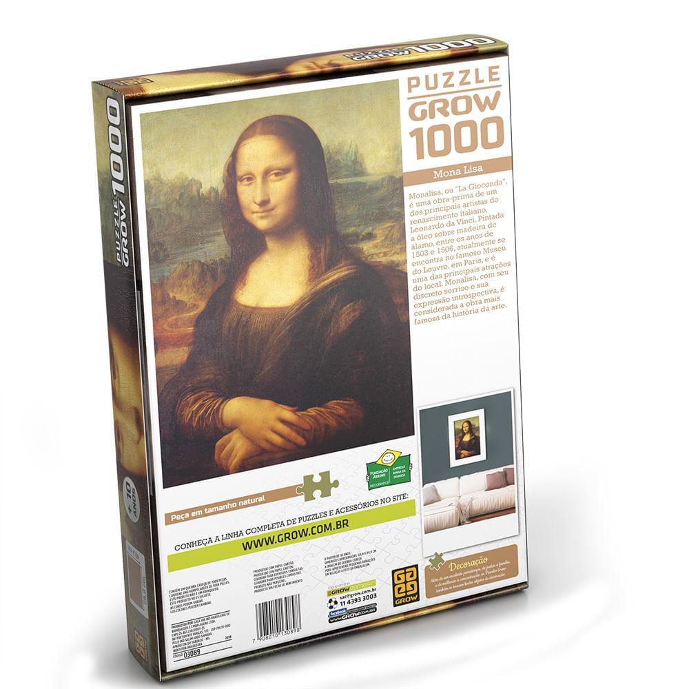 Puzzle 1000 Peças Monalisa