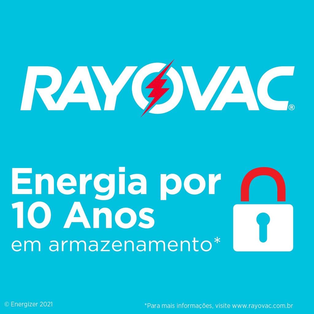 Pilha Alcalina Aaa Rayovac Bateria 3A Palito 4 Unidades