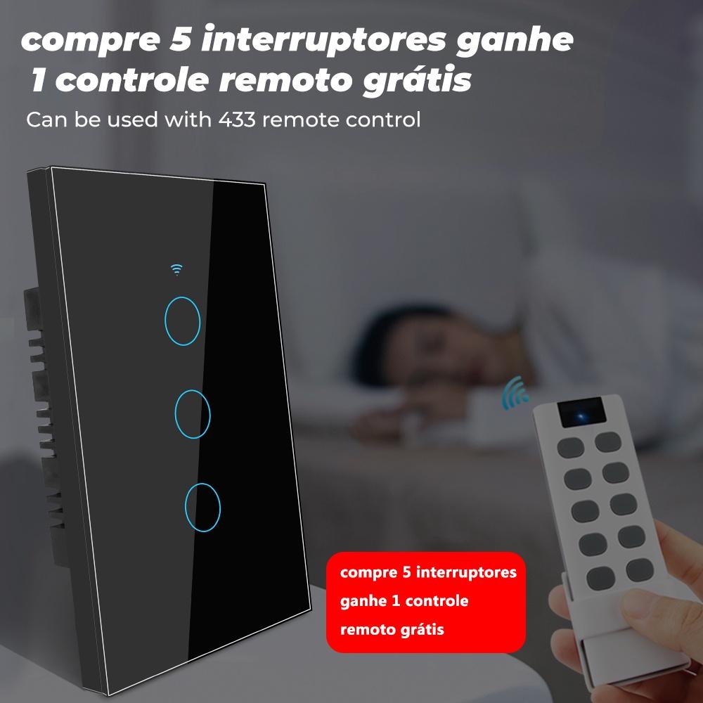 Smatrul Tuya Wifi Interruptor De Parede Inteligente Rf433mhz (sem Neutralidade) 110-250v