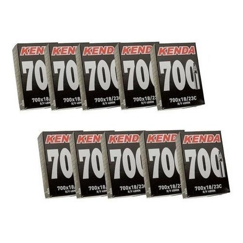 Kit 10 Câmaras De Ar Kenda 700x18/23c Válvula Presta 48MM Removível