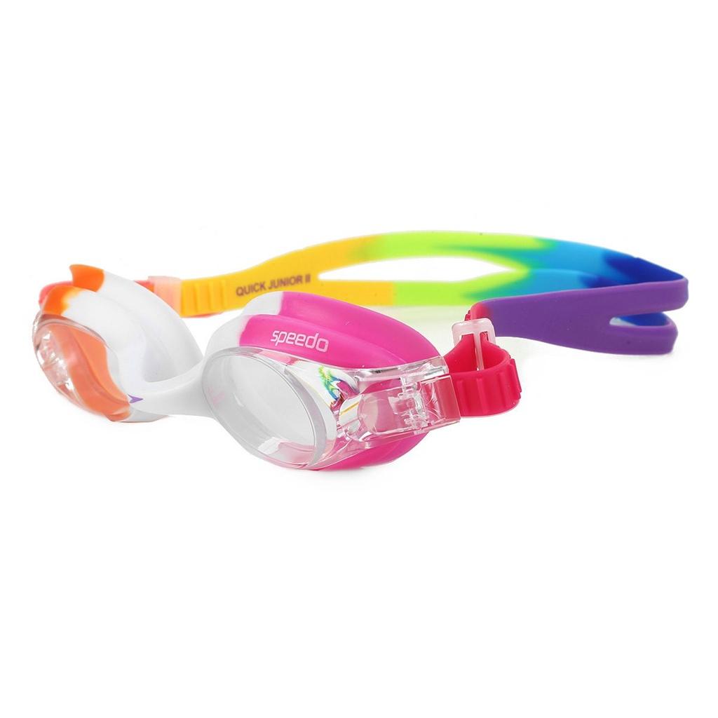 Óculos Natação Quick Junior Ii Infantil Speedo 509202 Branco/pink/laranja