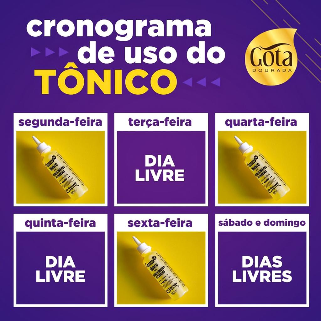 Tônico Para Fortalecimento De Cabelos Gota Dourada Com Extrato De Alho 100ml