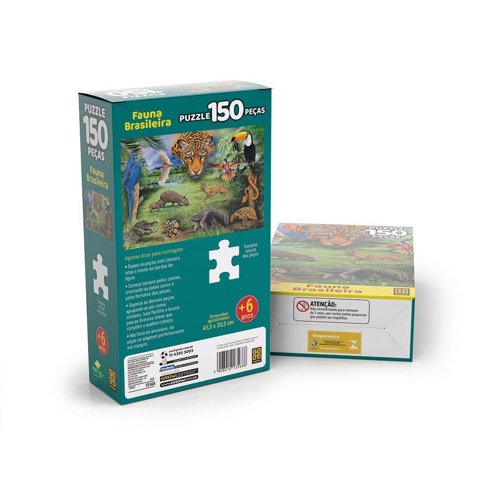 Puzzle 150 Peças Fauna Brasileira