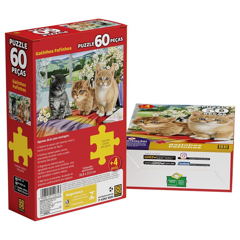 Puzzle 60 Peças Gatinhos Fofinhos