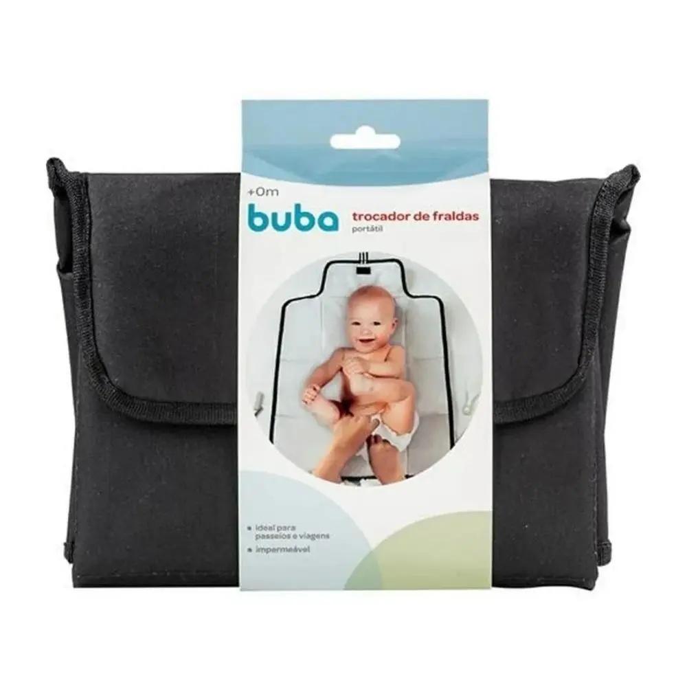 Trocador De Fraldas Portátil Preto Dobrável 12735 - Buba