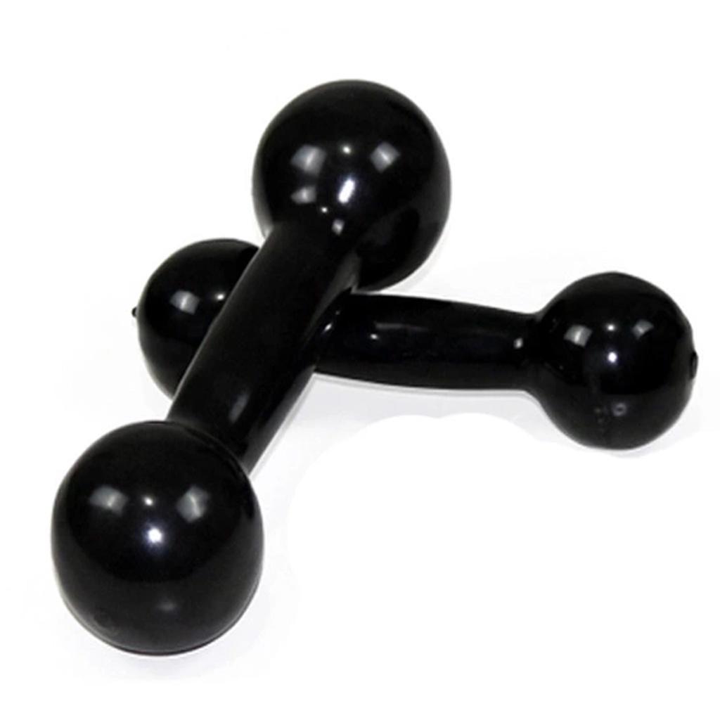 Halter 3kg Pvc Emborrachado O Par Rythmoon Preto