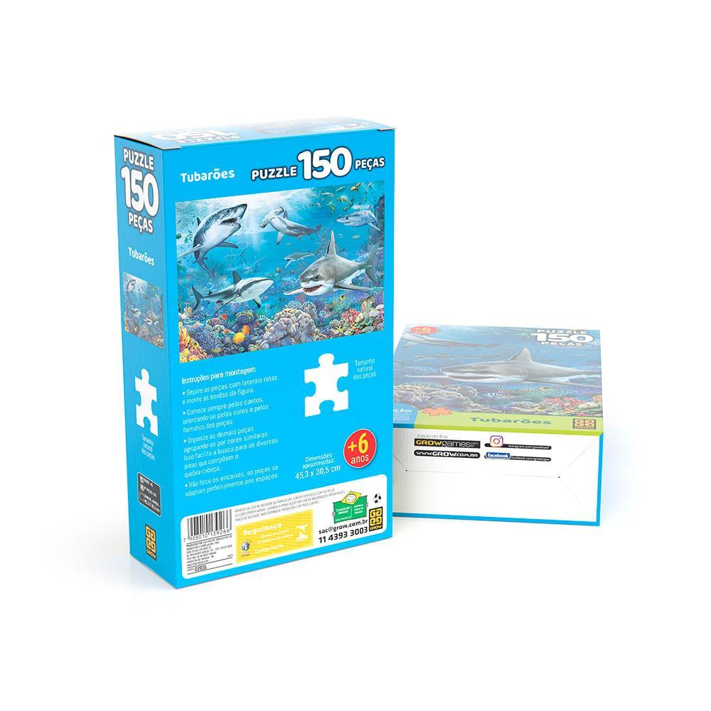Puzzle 150 Peças Tubarões