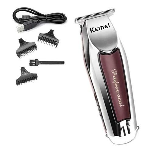 Máquina De Corte Cabelo Profissional Kemei Bigode Acabamento 0mm T-blade Km-9163