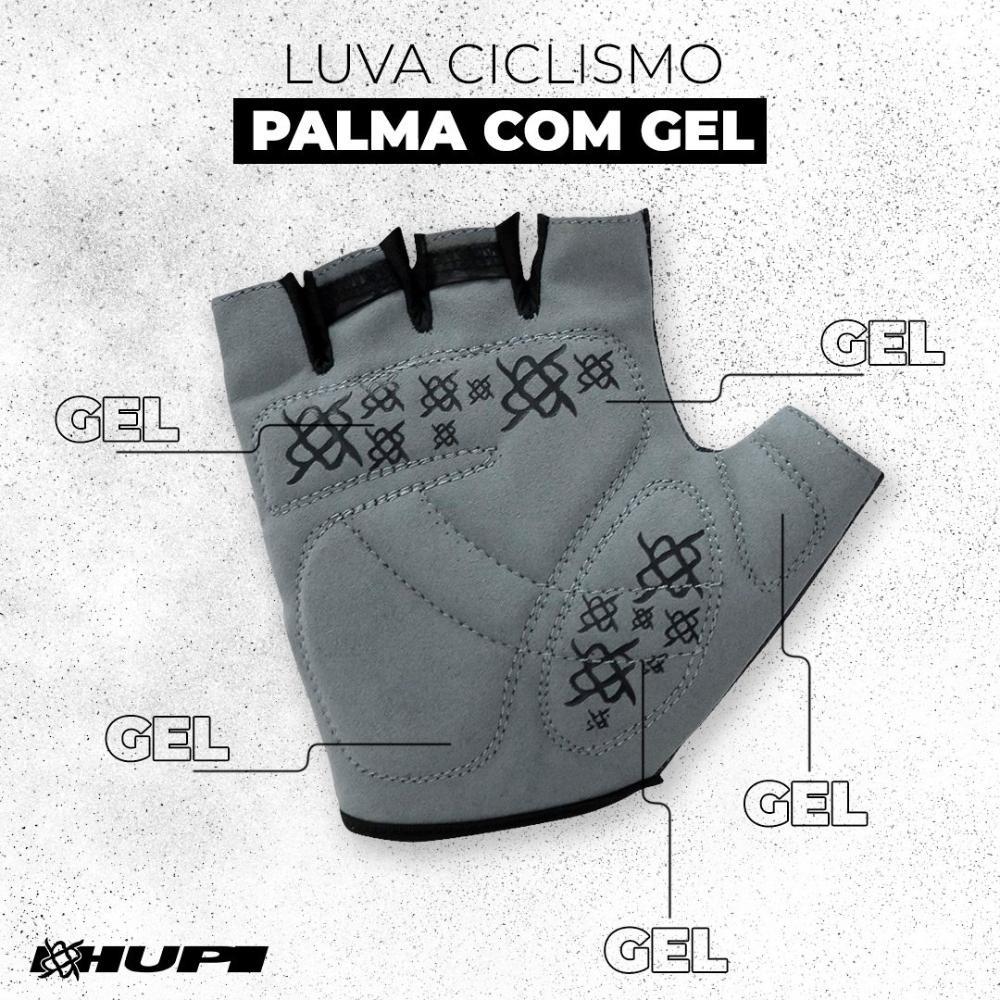 Luva Ciclismo Hupi Eco Dedo Curto Camo