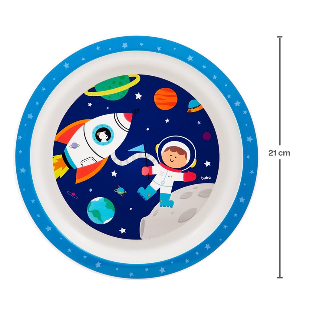 Prato Infantil Aventuras Astronauta Introdução Alimentar 15321 Buba