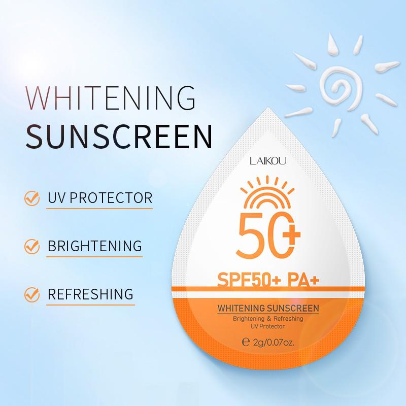 Laikou Protetor Solar Uv Clareador Para Rosto/spf50 + 2g