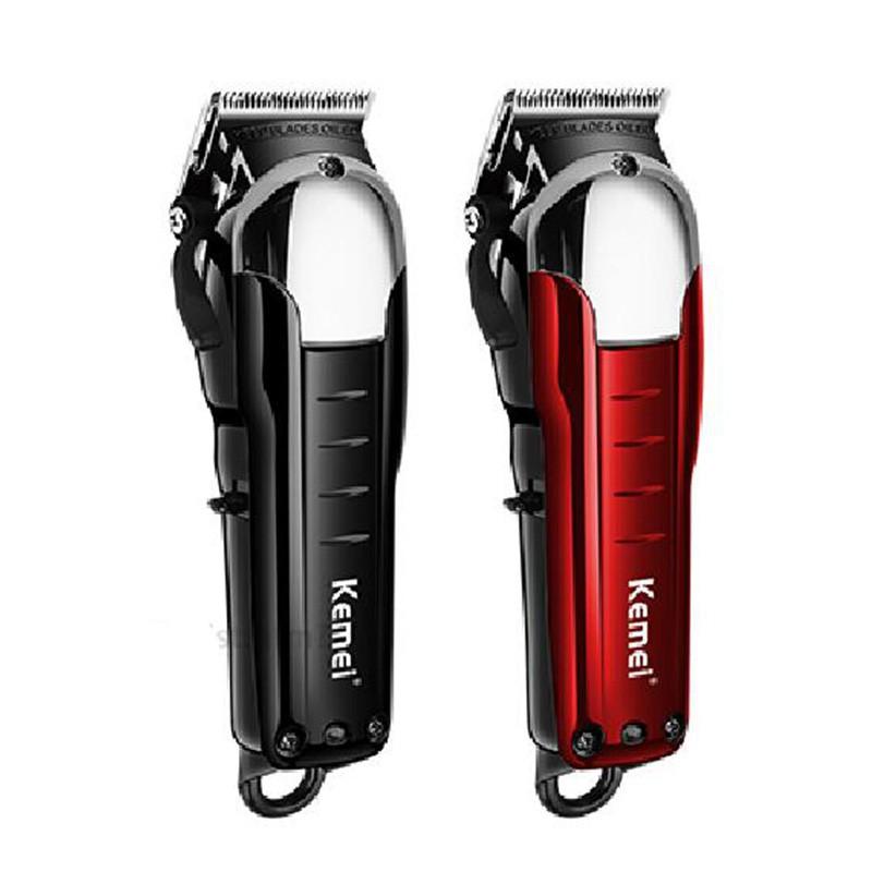 Kemei Profissional Aparador De Pêlos Sem Fio Poderoso Máquina De Cortar Cabelo Cortador De Elétrico Corte Navalha De Barbeiro