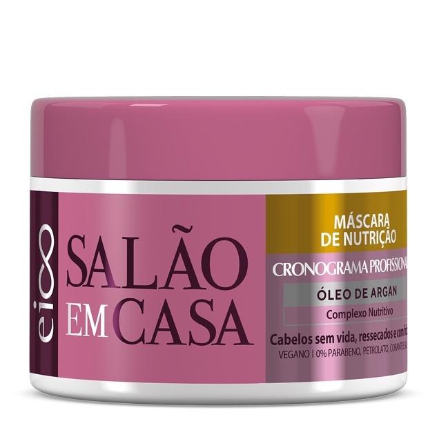 Eico Máscara Nutrição Salão Em Casa Cronograma Óleo De Argan Cabelos Ressacados Opacos 270g