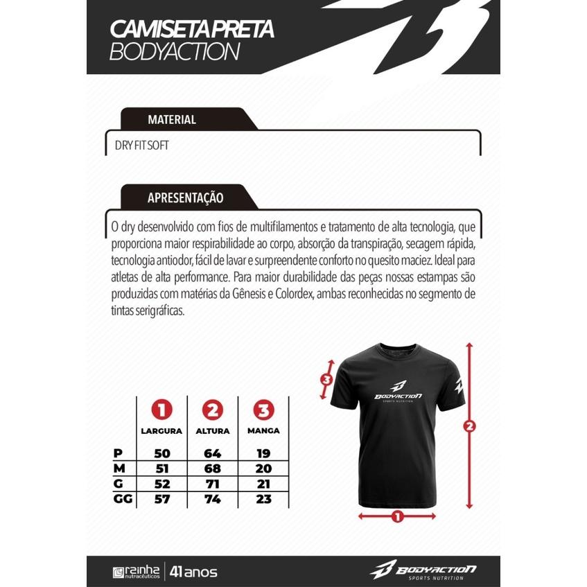 Camiseta Esportiva Dry Fit Masculina Bodyaction