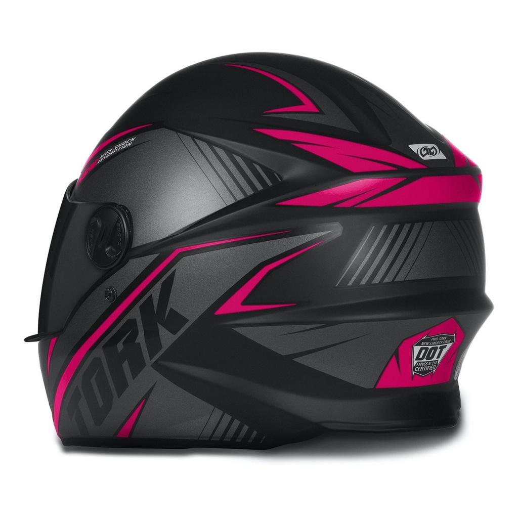 Capacete Rosa Fechado Moto PRO Tork R8 PRO Fosco Tamanho 60