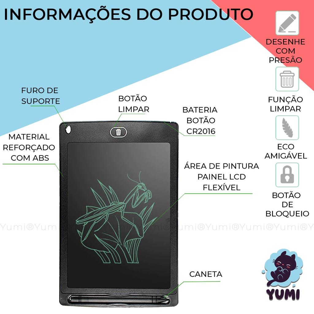 Lousa Digital 10.5 Lcd Tablet Criança Desenho Tela Grande