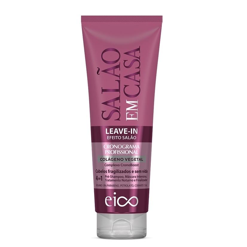 Eico Leave-in Salão Em Casa Cronograma Hidratação Nutrição Reconstrução E Proteção Térmica Sem Sal 200ml