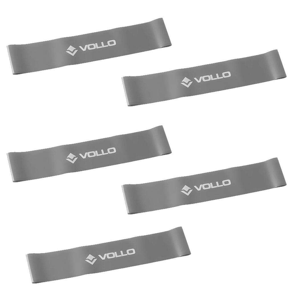 Kit Com 5 Mini Band De Exercício Nível Forte Vollo