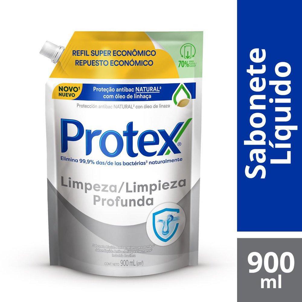 Refil Sabonete Líquido Protex Limpeza Profunda Com 900ml