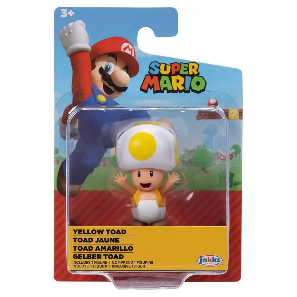 Super Mario - Boneco 2.5 Pol Colecionável - Toad Amarelo