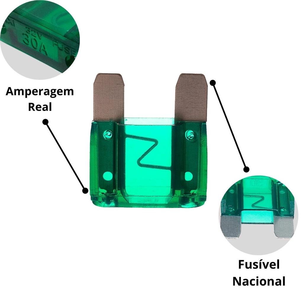 Porta Fusível Suporte Grande Desmontado E Fuzível Lâmina MAX Nacional Engate Original Maxi