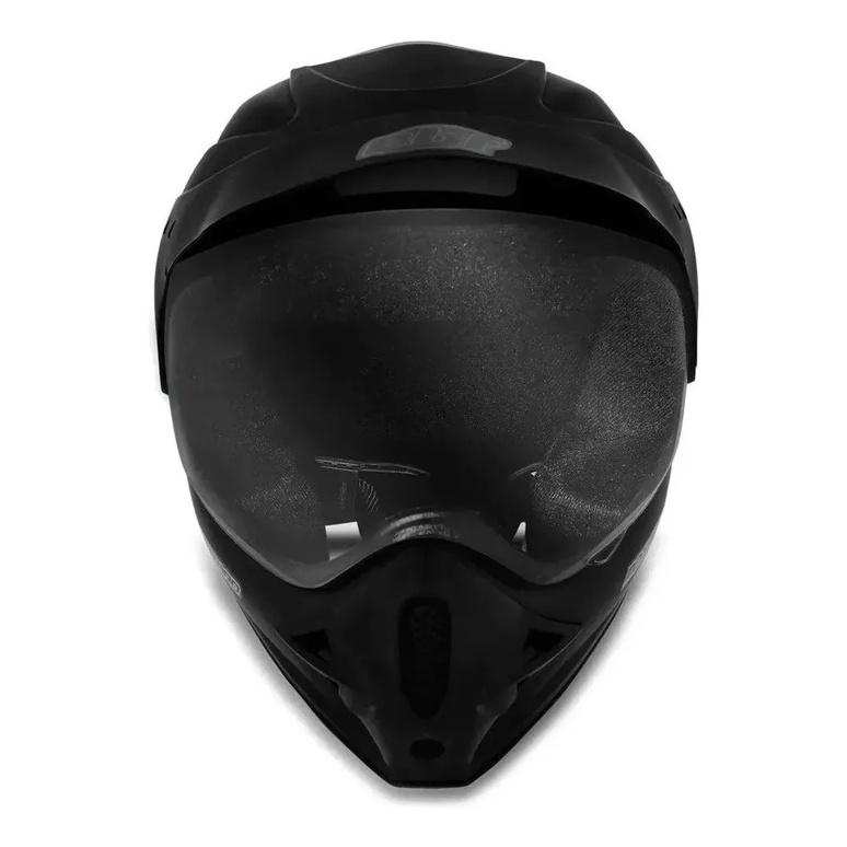 Capacete Fechado Ebf Motard Solid Preto Fosco
