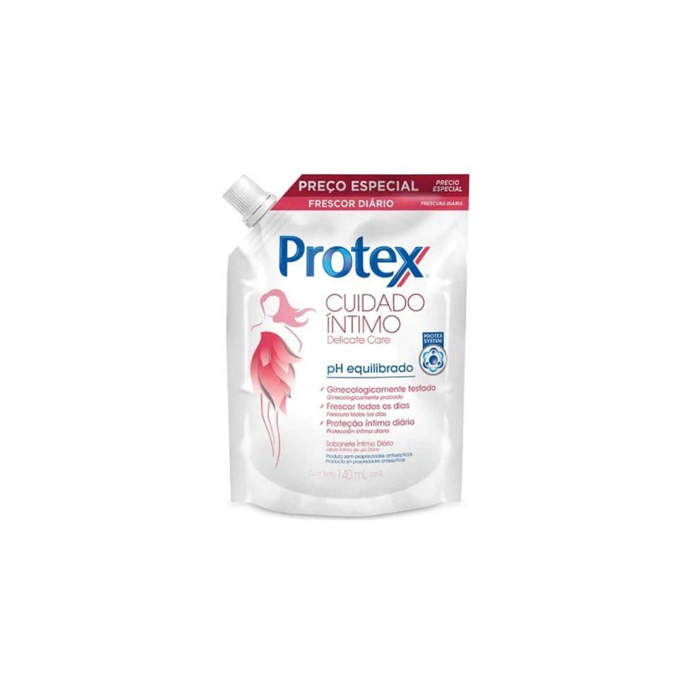 Kit Refil Sabonete Íntimo Líquido Protex Delicate Care 140ml Com 3 Unidades