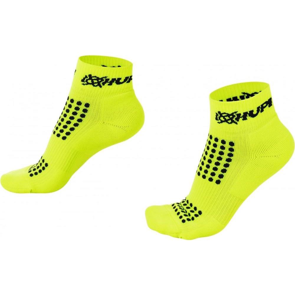 Kit 02 Pares Meia Corrida Hupi PRO Running Rosa E Amarelo