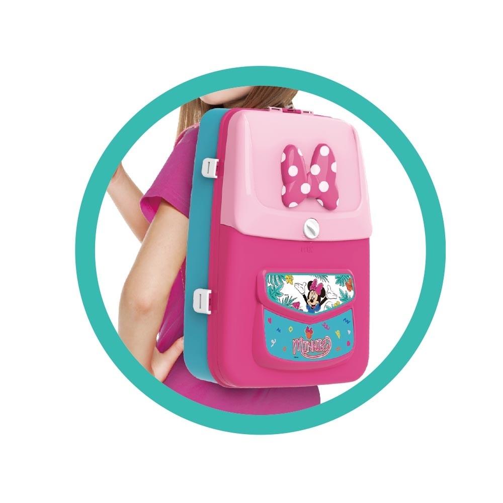Mochila De Atividades Da Minnie Com Canetinhas E Acessórios Multikids
