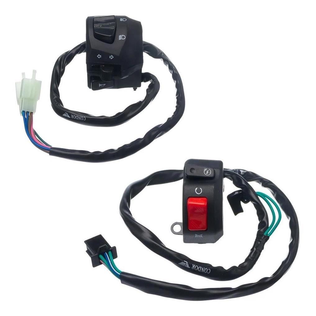 Kit Par Punho Interruptor Luz Partida Pisca P/Moto Yamaha Crosser 150 (15-16)