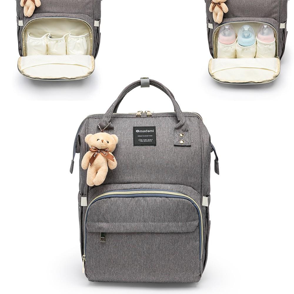 Bolsa Saída Maternidade Mochila Funcional Bebês Madami Bolso Mamadeira